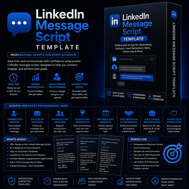 LinkedIn Message Script Template