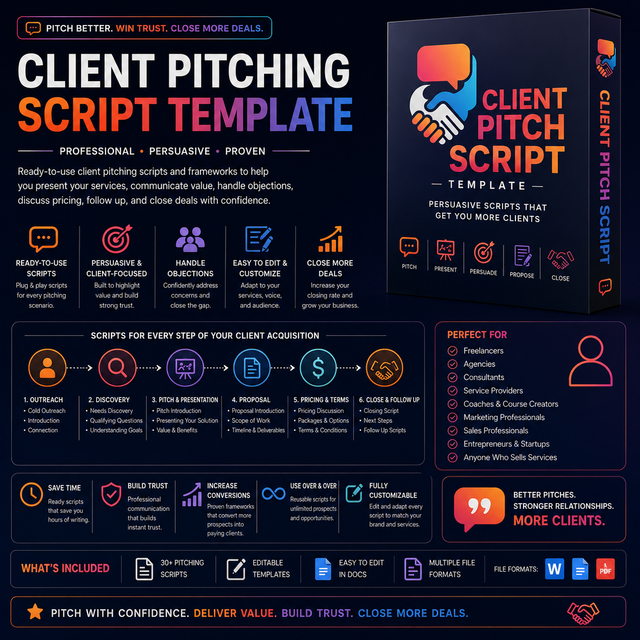 Client Pitching Script Template 💬🤝