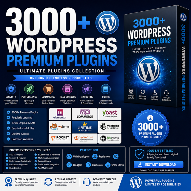 3000+ WordPress Premium Plugins