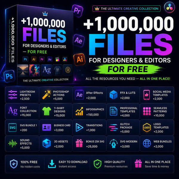 1,000,000+ Premium Design Assets Bundle – Ultimate Creative Collection
