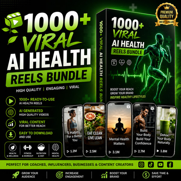 1000+ Viral AI Health Reels Bundle